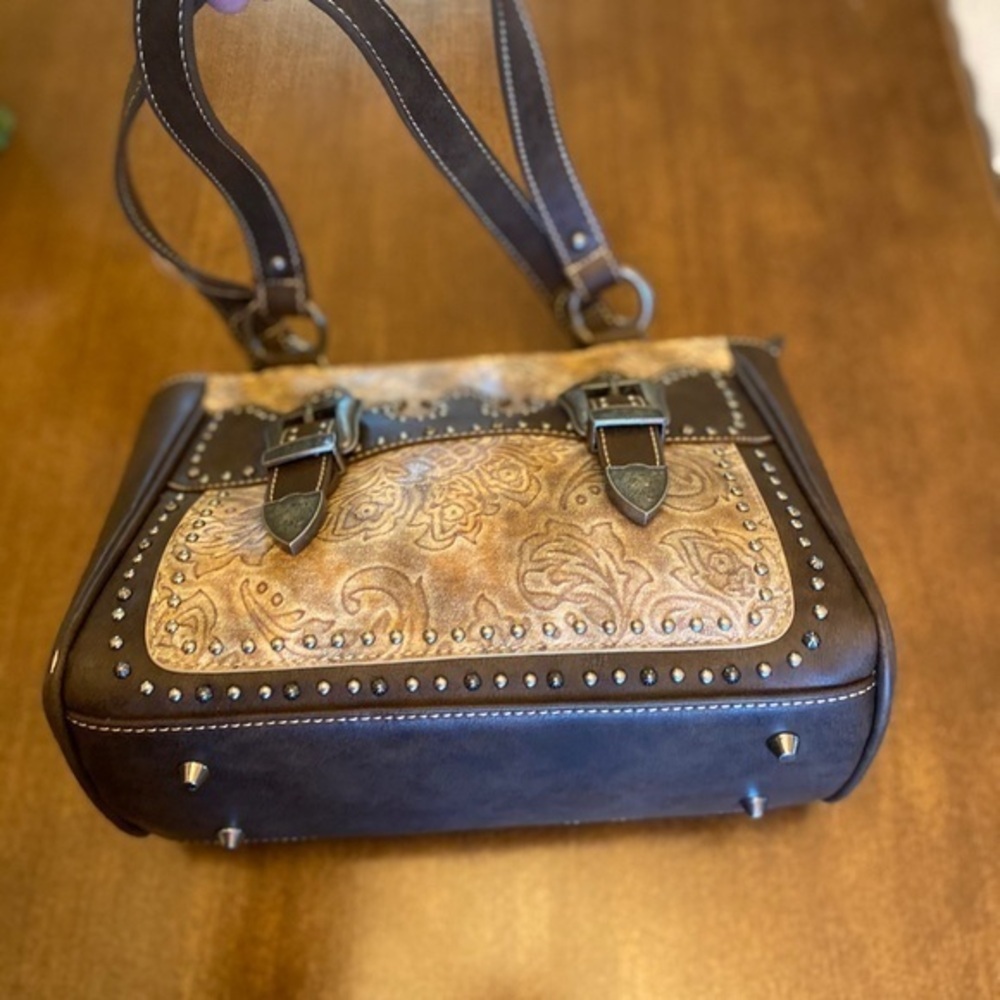 Montana west buckle collection tote bag brown - Picture 7 of 9